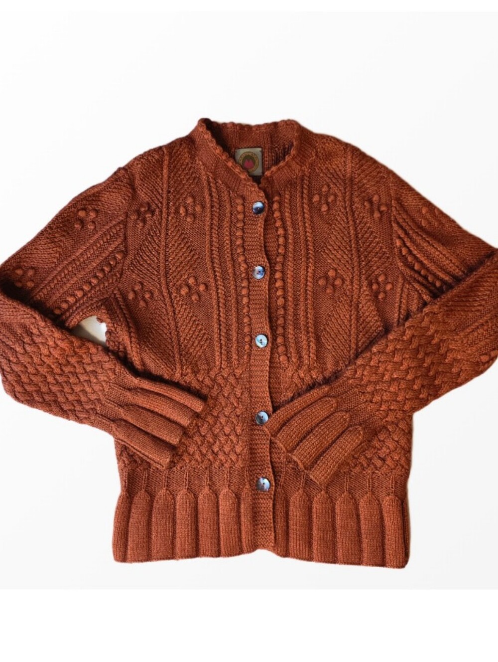 Vintage Millma Bolivia Baby Alpaca Silk Handknit Cozy Cottagecore Cardigan